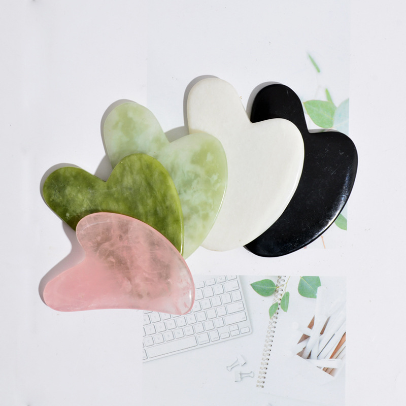 Wholesale High Quality real stone quartz natural Stone Rose Quartz Gua Sha Face Tool Gua Sha Massager Tool