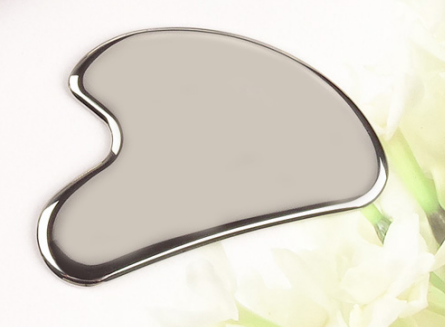 Custom Logo Skin Facial Scraping Guasha Metal Stainless Steel Gua Sha Face Gua Sha Massage Tool