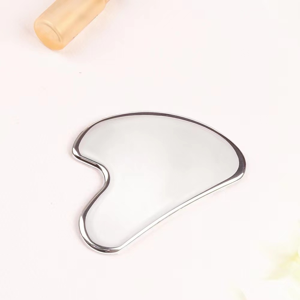 Custom Logo Skin Facial Scraping Guasha Metal Stainless Steel Gua Sha Face Gua Sha Massage Tool