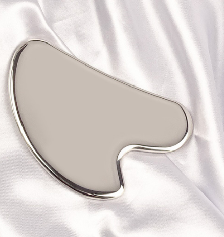 Custom Logo Skin Facial Scraping Guasha Metal Stainless Steel Gua Sha Face Gua Sha Massage Tool