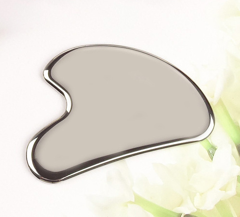 custom logo skincare tools massager products 304 stainless steel gua sha tool heart shape gua sha stainless steel