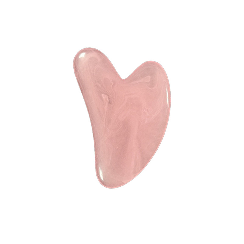 Ready to ship Best selling plastic gua sha Pink resin Facial massage guasha stone