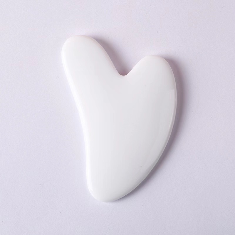 Ready to ship Best selling plastic gua sha Pink resin Facial massage guasha stone