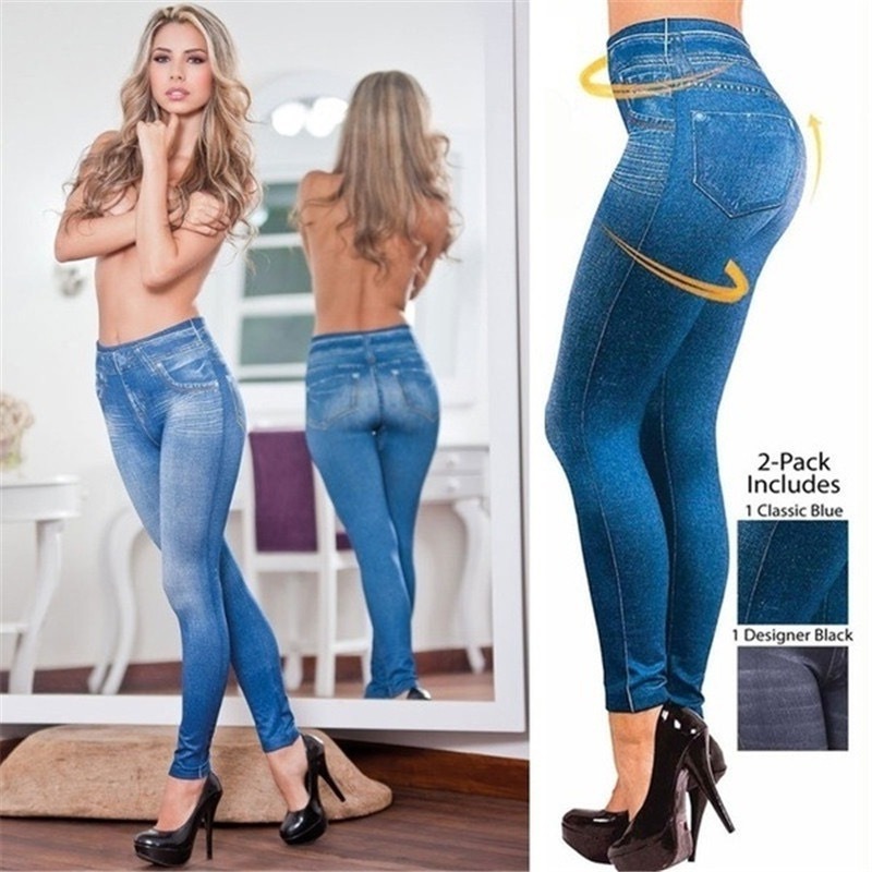 wholesale seamless ladies jeans denim leggings cheap women pants women leggings