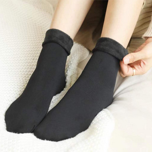 Wholesale Winter Warmer Women Thicken Thermal Wool Cashmere Snowing Socks Velvet Boots Floor Socks