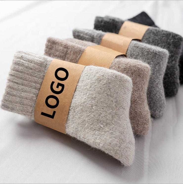 Custom Camel Wool Cashmere Bed High Slouch Sock Women Warm Winter Thick 100% Merino Wool Cashmere Slouch fashion Socks