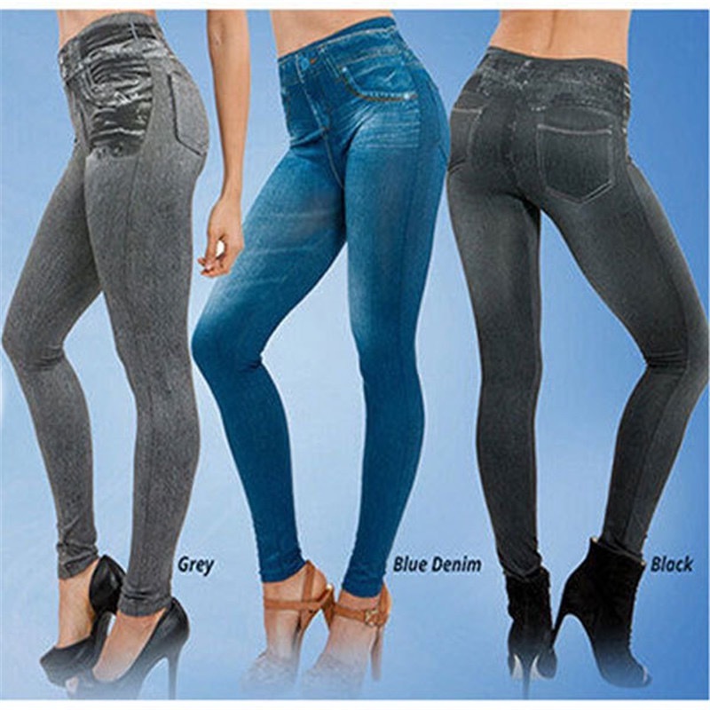 wholesale seamless ladies jeans denim leggings cheap women pants women leggings