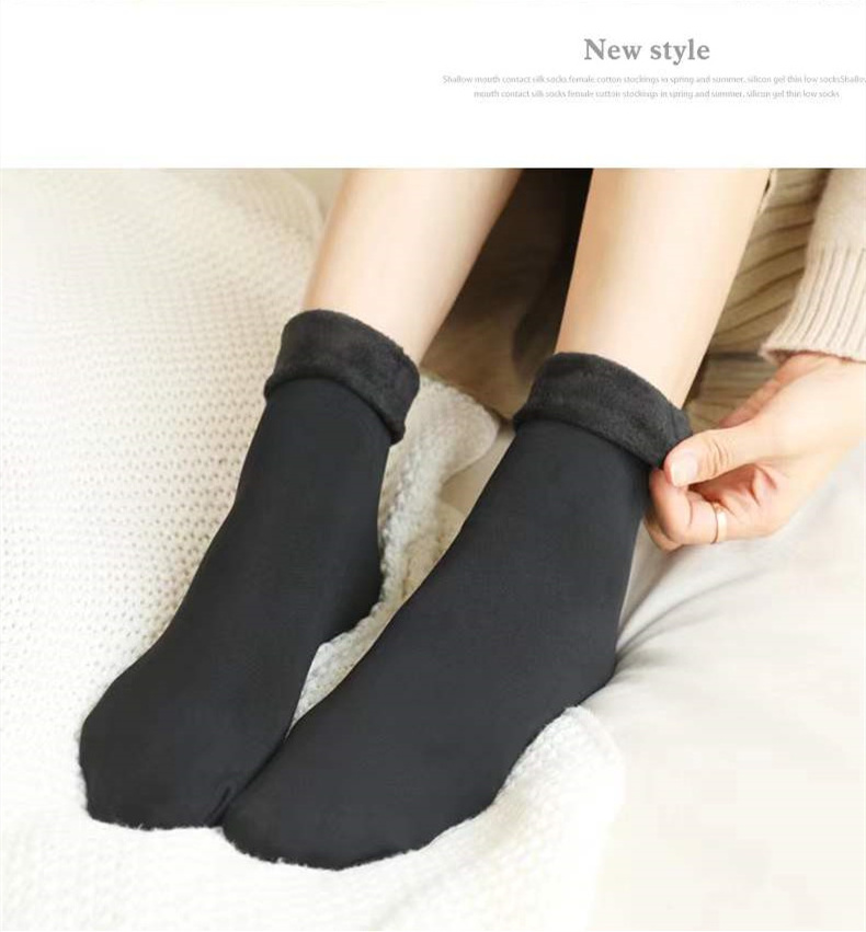 Wholesale Winter Warmer Women Thicken Thermal Wool Cashmere Snowing Socks Velvet Boots Floor Socks