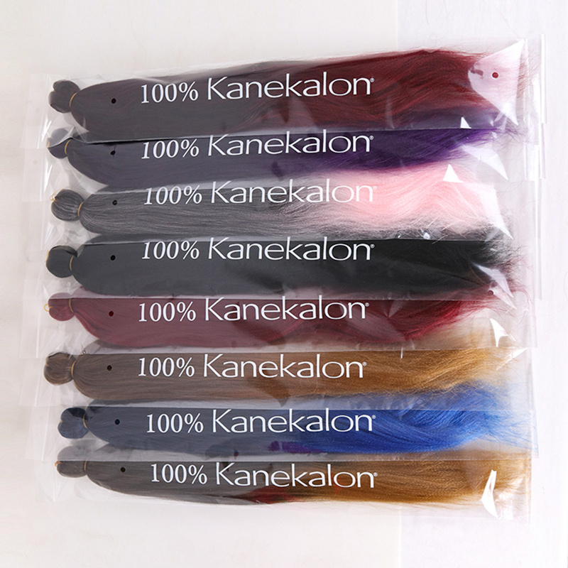 Wholesale Tangle Free Hot Water Set Synthetic Fibre Low Temperature Nonflammable 100% Kanekalon Fiber Pre Stretched Braids Hair