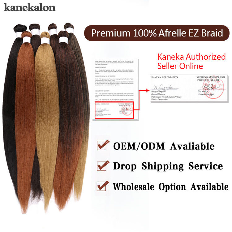 Wholesale Price Extensions Crochet For African Hair Kanekalon Ombre Braids Easy Braid Pre Stretched Synthetic Braiding Hair