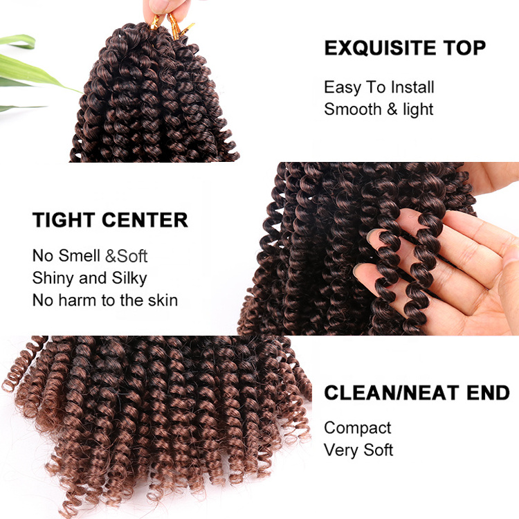 100% Kanekalon Spring Twist 8 Inch 12