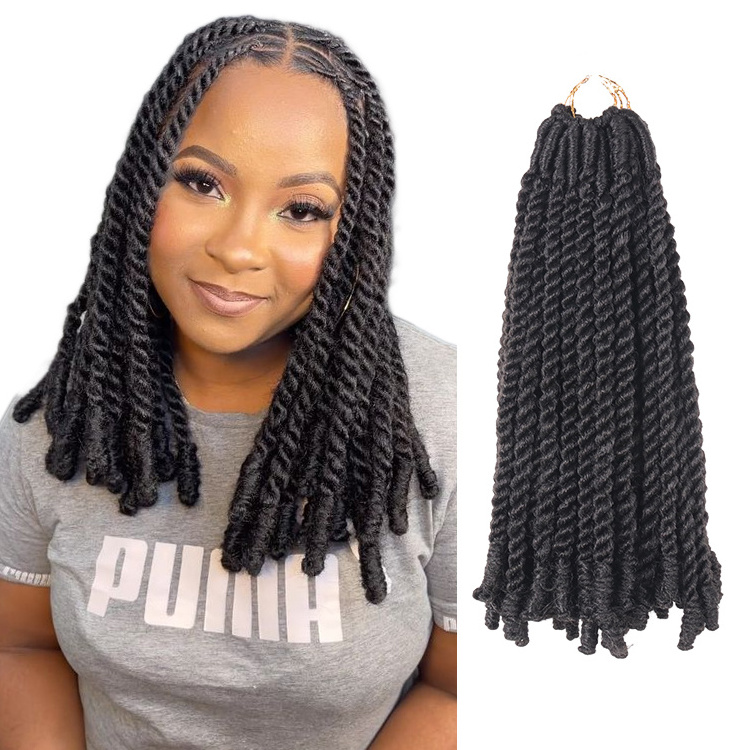 New Arrivals 10 14 18 Inches Synthetic Crochet Braiding Hair Invisible Locs Faux Locs Crochet Hair Extension