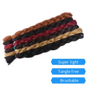 Wholesale 82" 165g Kanekalon Ultra Braid synthetic extensions kanekalon braiding hair ultra braid hair