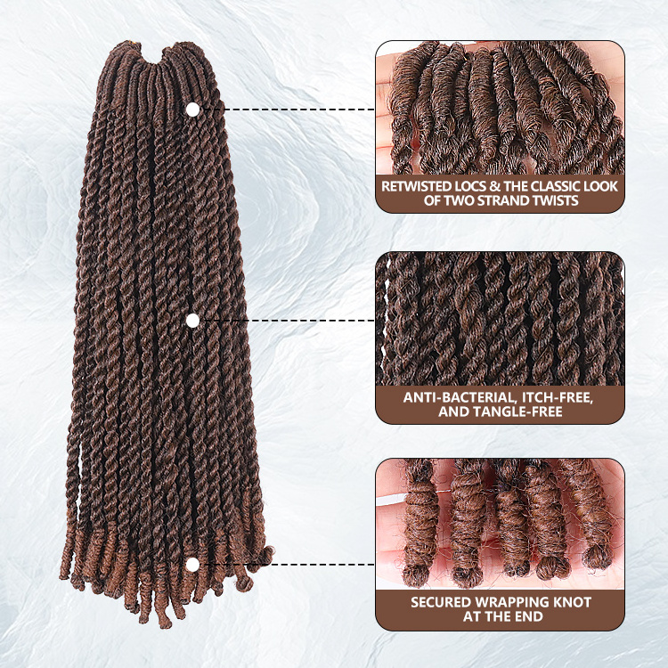 New Arrivals 10 14 18 Inches Synthetic Crochet Braiding Hair Invisible Locs Faux Locs Crochet Hair Extension