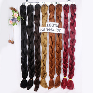 100% Kanekalon And High Temperature Fiber 82 Inch 64 Inch 165G Expression Ombre Jumbo Ultra Braid Synthetic Yaki Braiding Hair