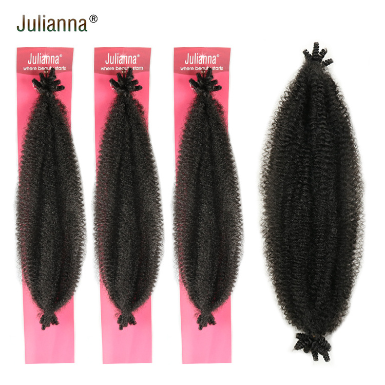 Juliana Kanekalon Afro Spring Twist 16 Inches Hair Extension Ombre Bob Red Crochet Braided Spring Hair Springy Afro Twist