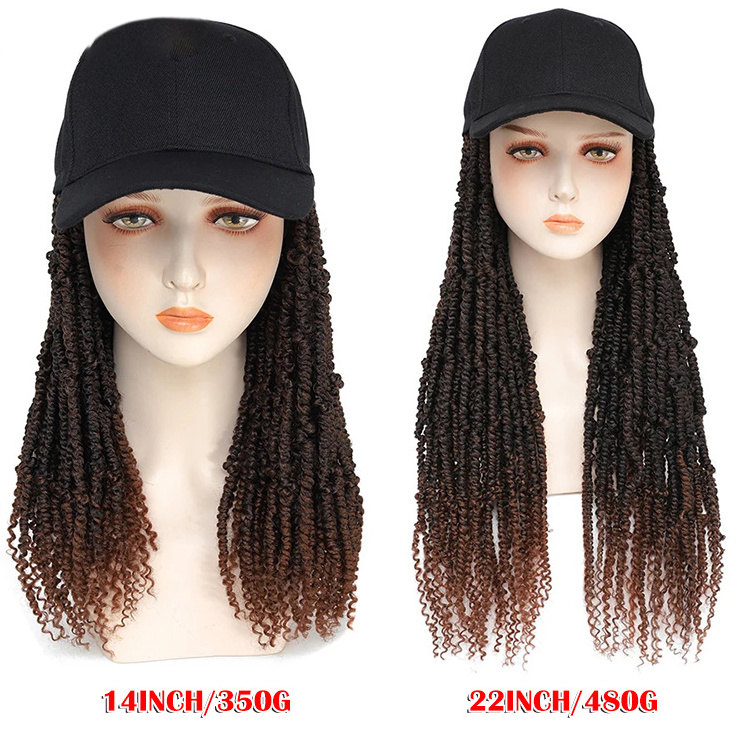 Julianna Hair Wholesale Factory Synthetic Bomb Twist Baseball Cap Wig Bomb Twist Hat Wigs