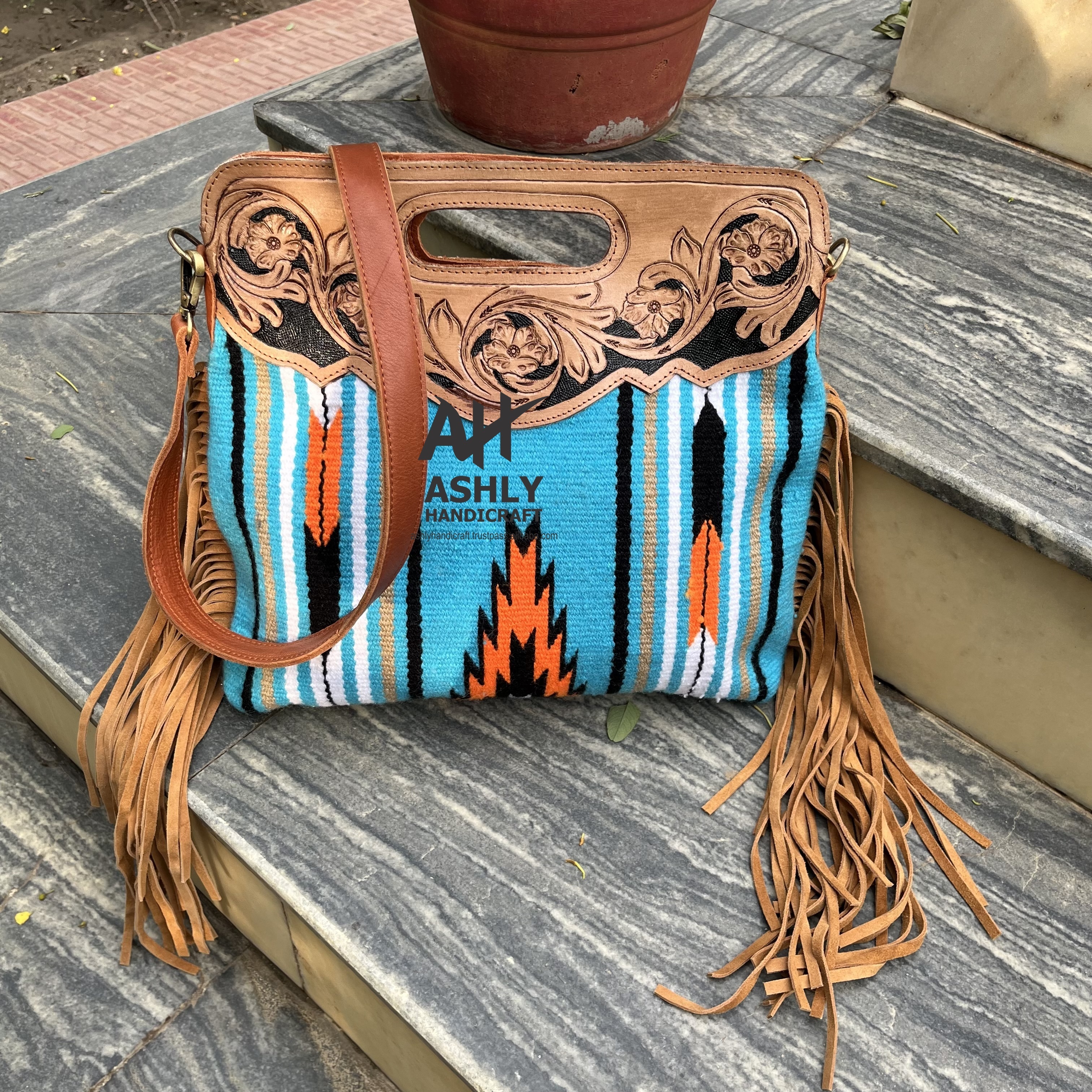 Best Designer Western Inspired Tooled Saddle Blanket Handbag for Women Includes Distinctive Wristlet Clutch Set Wide Range