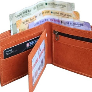 Brand Artisan Men Leather Suede Bifold Wallet Featuring Precision Hand-Stitching, Card Spaces,& Integral Coin Pouch Wallet