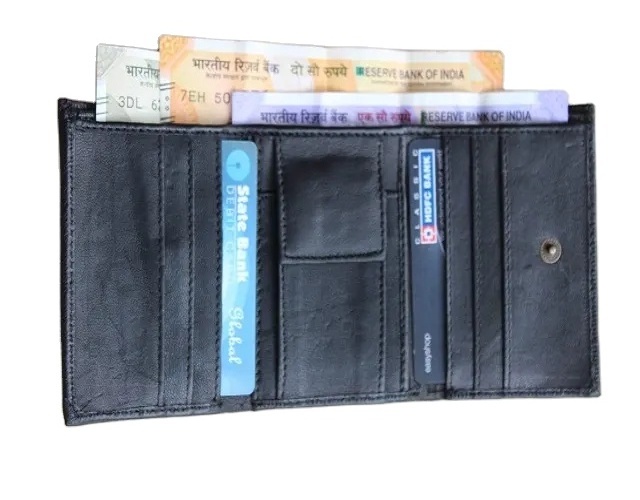 Brand Leather Handcrafted Suede Leather Men Bifold Featuring Card Compartments and Dedicated Coin Holder at Wholesale Price