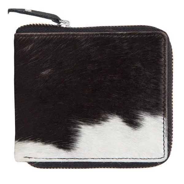 Best Seller Latest Product Cowhide Hair on Wallets Leather Purse With Animal Print Vintage Luxury Wallet Men's Latest Pattern