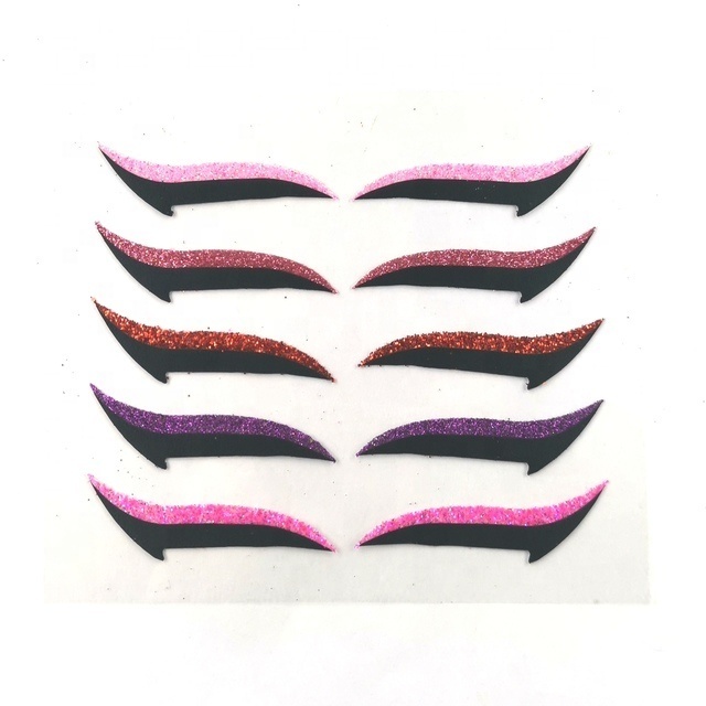 Best Selling Non Toxic Eyebrow Glitter Skin Friendly Removable Tattoo Sticker Face Art Decoration Pack Set Product Wholesale