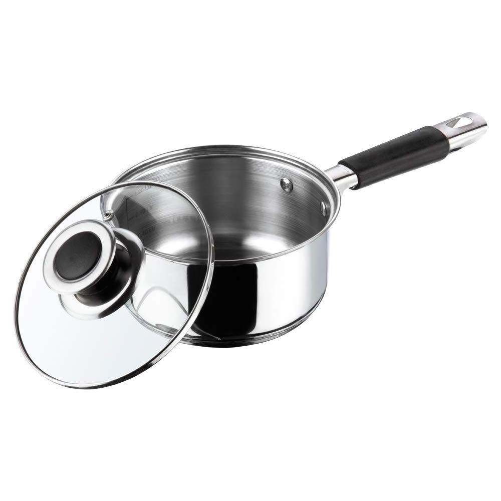 Stainless Steel Induction Friendly Classic Combo Set of 4 Pcs, Saucepan (16 cm/2.1 litres) with Lid, Saucepot 18 cm/2.7 litres