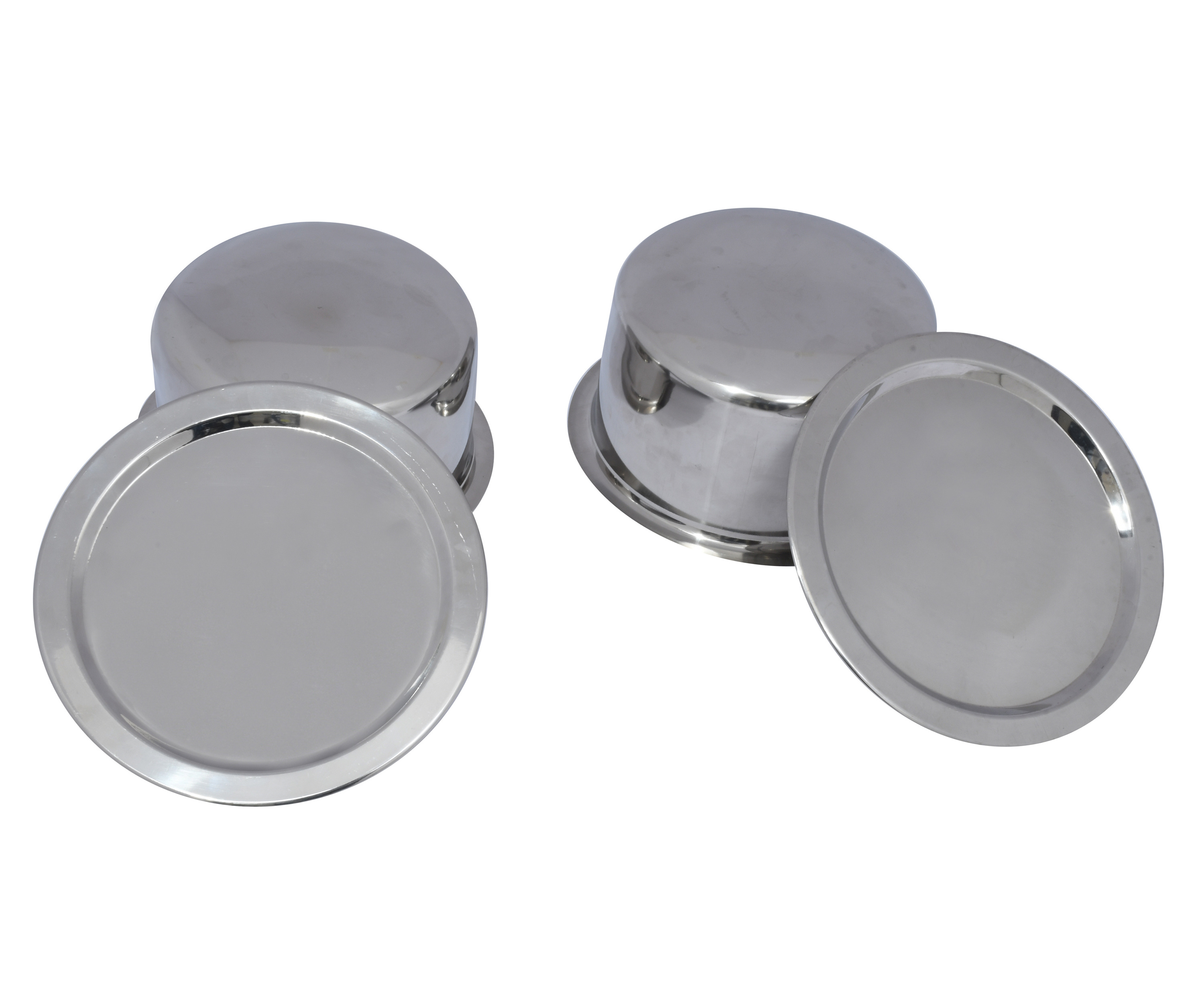 Stainless Steel Tope Utensils With Lid Steel Sufuria 2 Pcs Set for Home with Capacity of 6.5 litres Best Selling Product