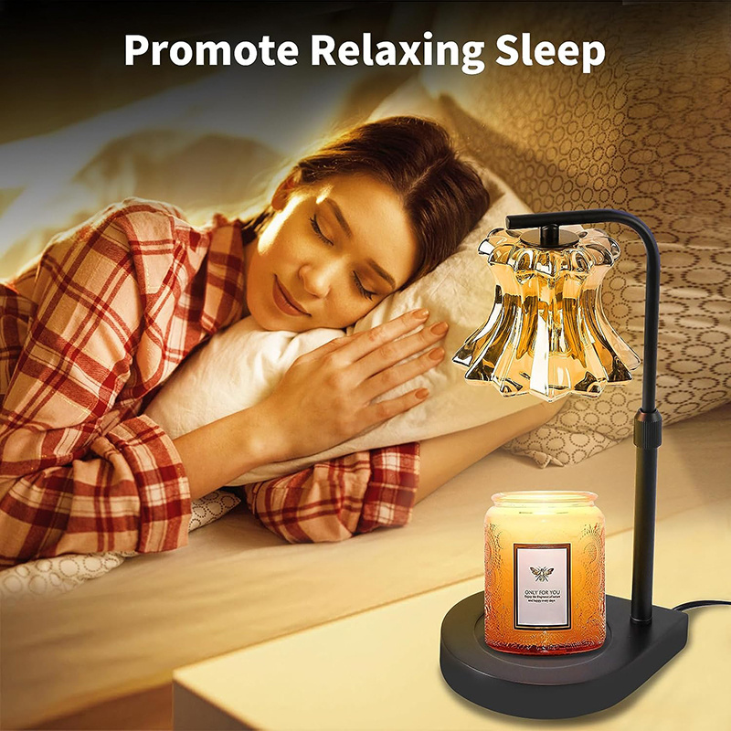 Candle Warmer Lamp, Electric Candle Lamp with Dimmer & Timer Control, Height Adjustable Aromatic Candle Melter Night Light