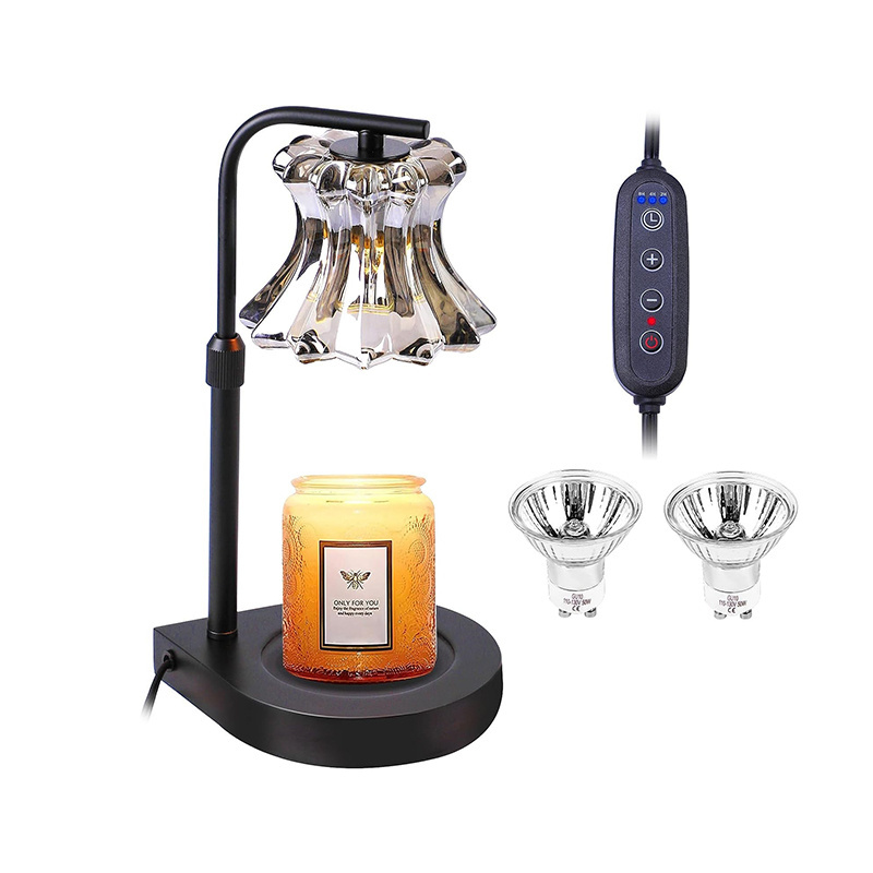 Candle Warmer Lamp, Electric Candle Lamp with Dimmer & Timer Control, Height Adjustable Aromatic Candle Melter Night Light