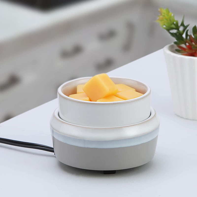 Ceramic Candle Warmer 2 in 1 Candle and Fragrance Warmer Wax Melts and Tarts Air Freshener for Scented Candle Wax Burner Gift