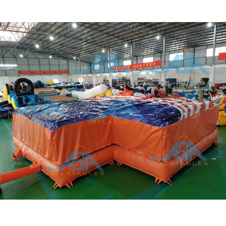 Factory trampoline park freestyle airbag inflatable stunt gymnastics landing airbag/ foam pit airbag for mountain bike