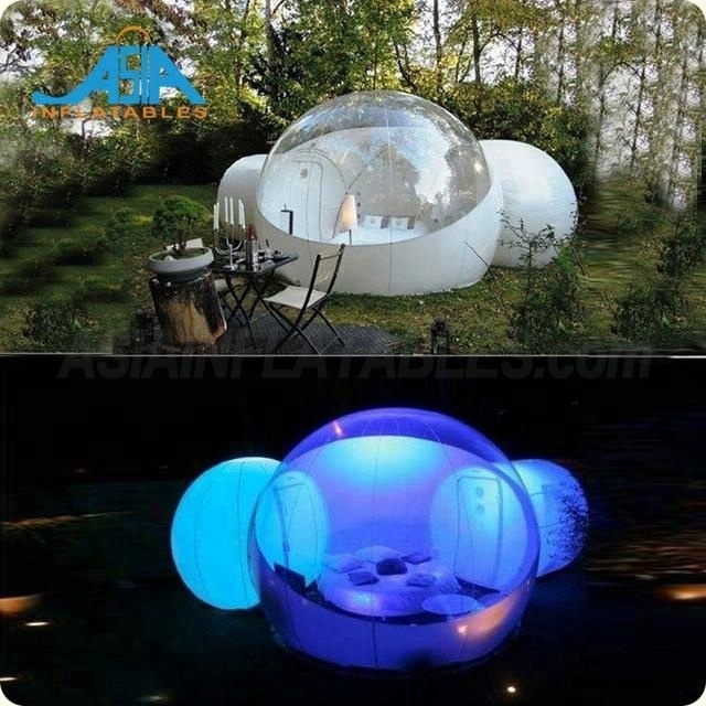 Inflatable Transparent Bubble Dome Lodge Tent With Two Rooms  For Camping