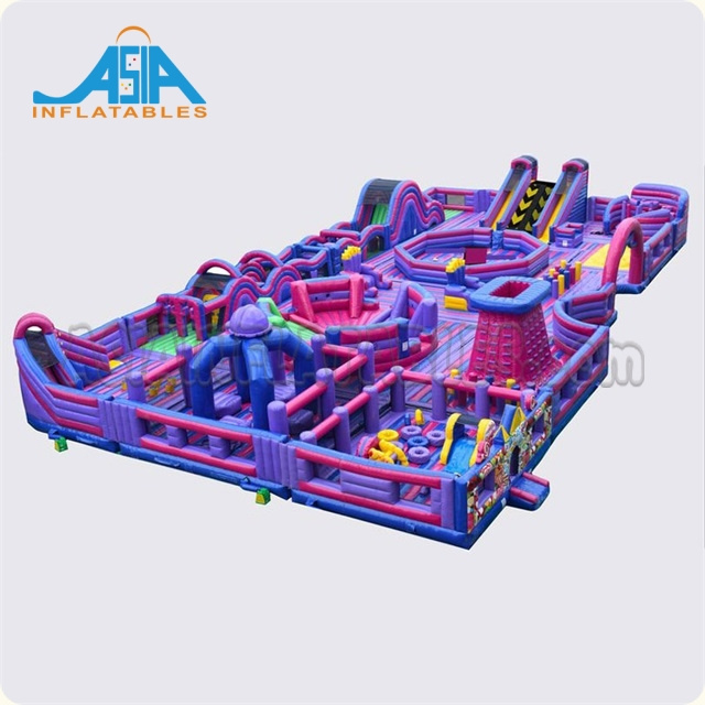 Popular big inflatable trampoline theme parks inflatable playground for sale