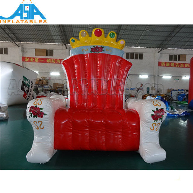 PVC Inflatable Birthday King/Queen Prince/Princess Throne Chair Chair For Party Decoration