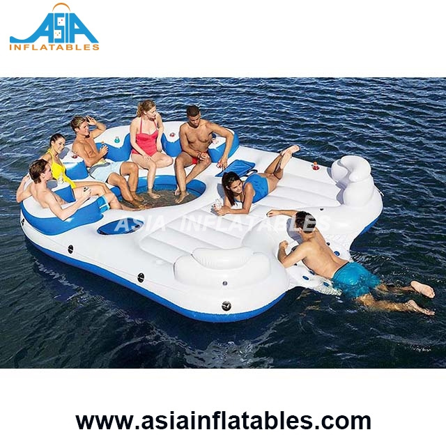 Inflatable Island Raft for Kids and Adults Sea Lake Swimming Pool Inflatable Floats Air Lounger