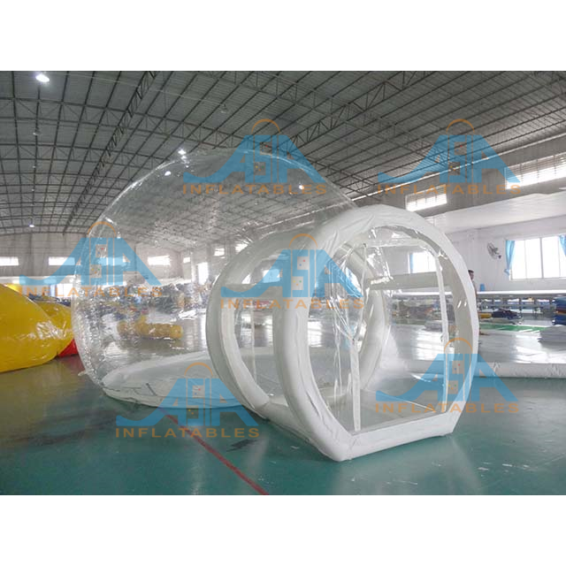 Wedding Inflatable bubble camping tent white bubble house inflatable bubble tent with tunnel for sale