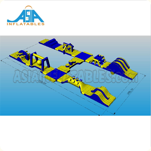 Mini H Shaped Water Inflatable Amusement Park For Swimming Pool