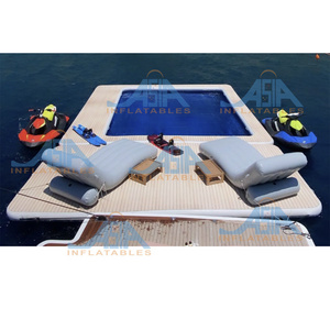 Foldable And Portable Large Inflatable Yacht Floating Ocean Swimming Pool with Anti Jellyfish Net for Sale