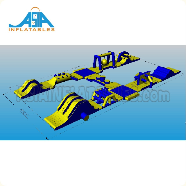 Mini H Shaped Water Inflatable Amusement Park For Swimming Pool