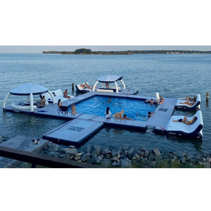 Summer Yacht Water Playing Inflatable Floating Island Partybana Aquabanas Inflatable Platform Island