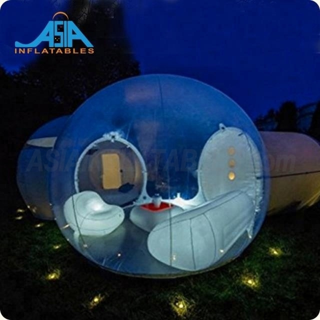 Inflatable Transparent Bubble Dome Lodge Tent With Two Rooms  For Camping