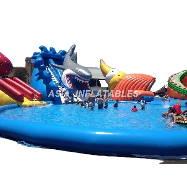 Inflatable Shark Water Slide For Kids And Adults