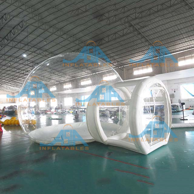 Wedding Inflatable bubble camping tent white bubble house inflatable bubble tent with tunnel for sale