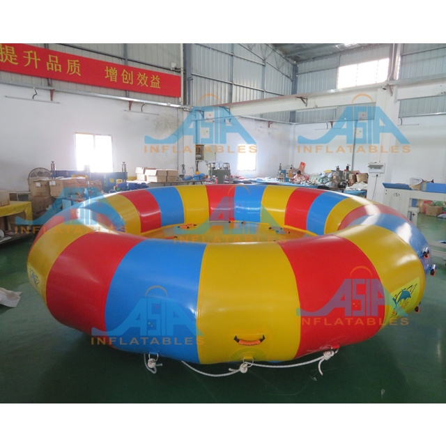 Aqua Twister Inflatable Spinner Gyro Water Boat Inflatable Drag Disco Boat Motorized Water Toy For Sale