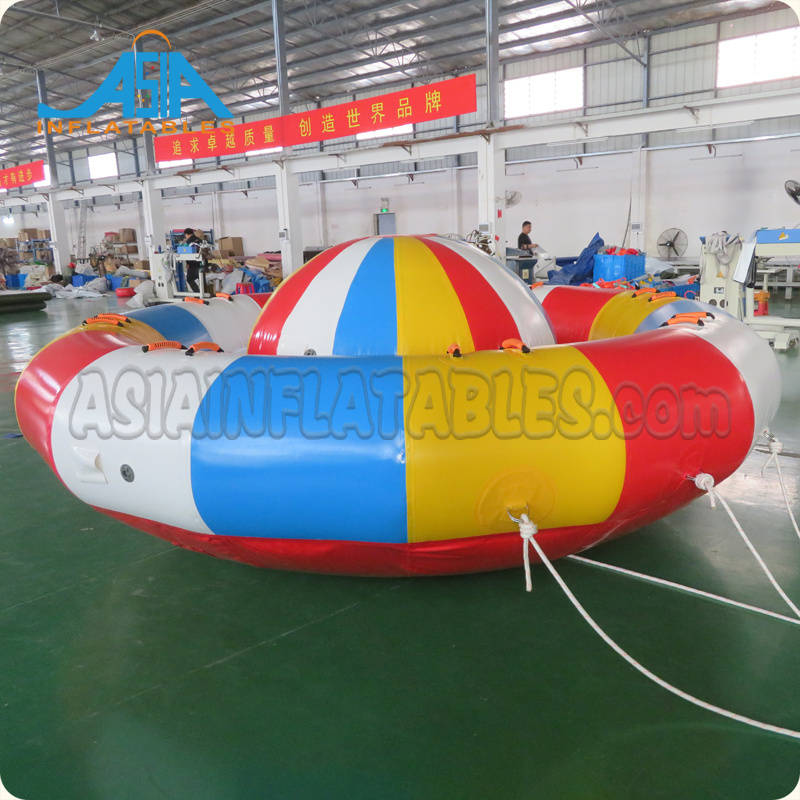 8 Riders PVC Tarpaulin Inflatable Disco Boat Towable Tube Aqua Twister For Water Leisure