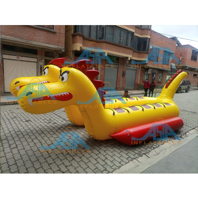 Adults inflatable dragon towable boat 12 seats double tube dragon boat best quality aquatic sports water dragging boat