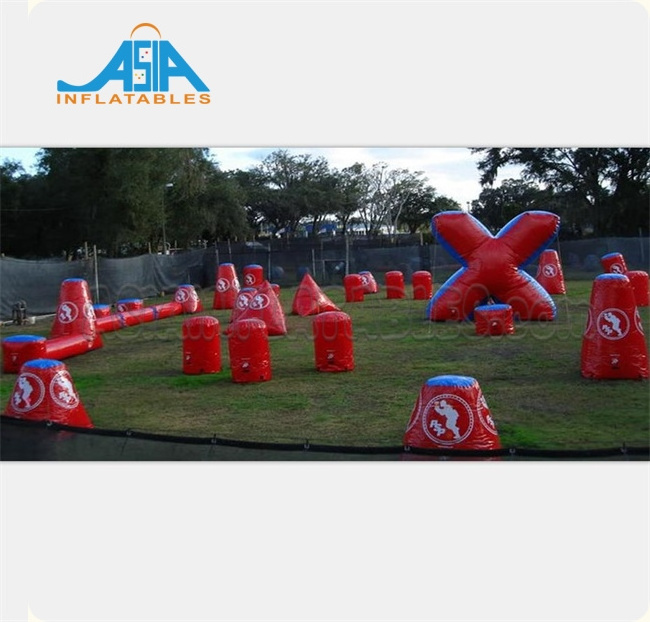 7-10 Men 44 pcs inflatable paintball bunker field X inflatable paintball