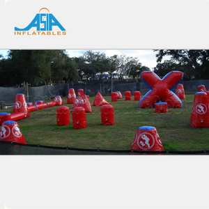 7-10 Men 44 pcs inflatable paintball bunker field X inflatable paintball