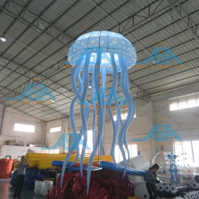 Advertising Inflatable Led Lighting Jellyfish Hanging Colorful Air Jellyfish Balloon